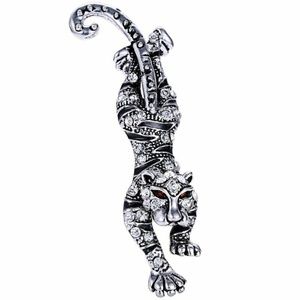 Silver & Black Rhinestone Leopard NWT